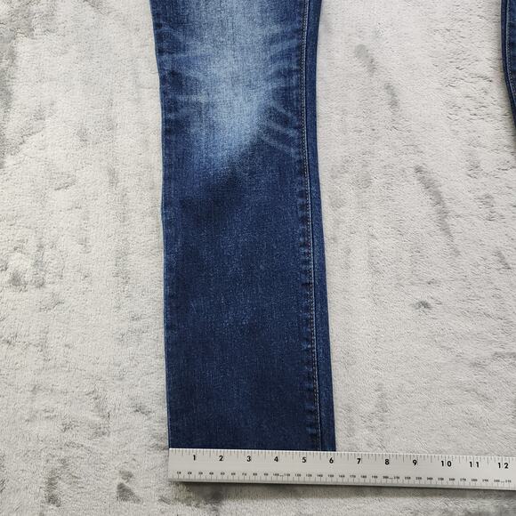 GAP Denim Jeans Womens 29X30 Blue Slim Straight Vintage Deep Blue Sea Mid Rise - Picture 10 of 11